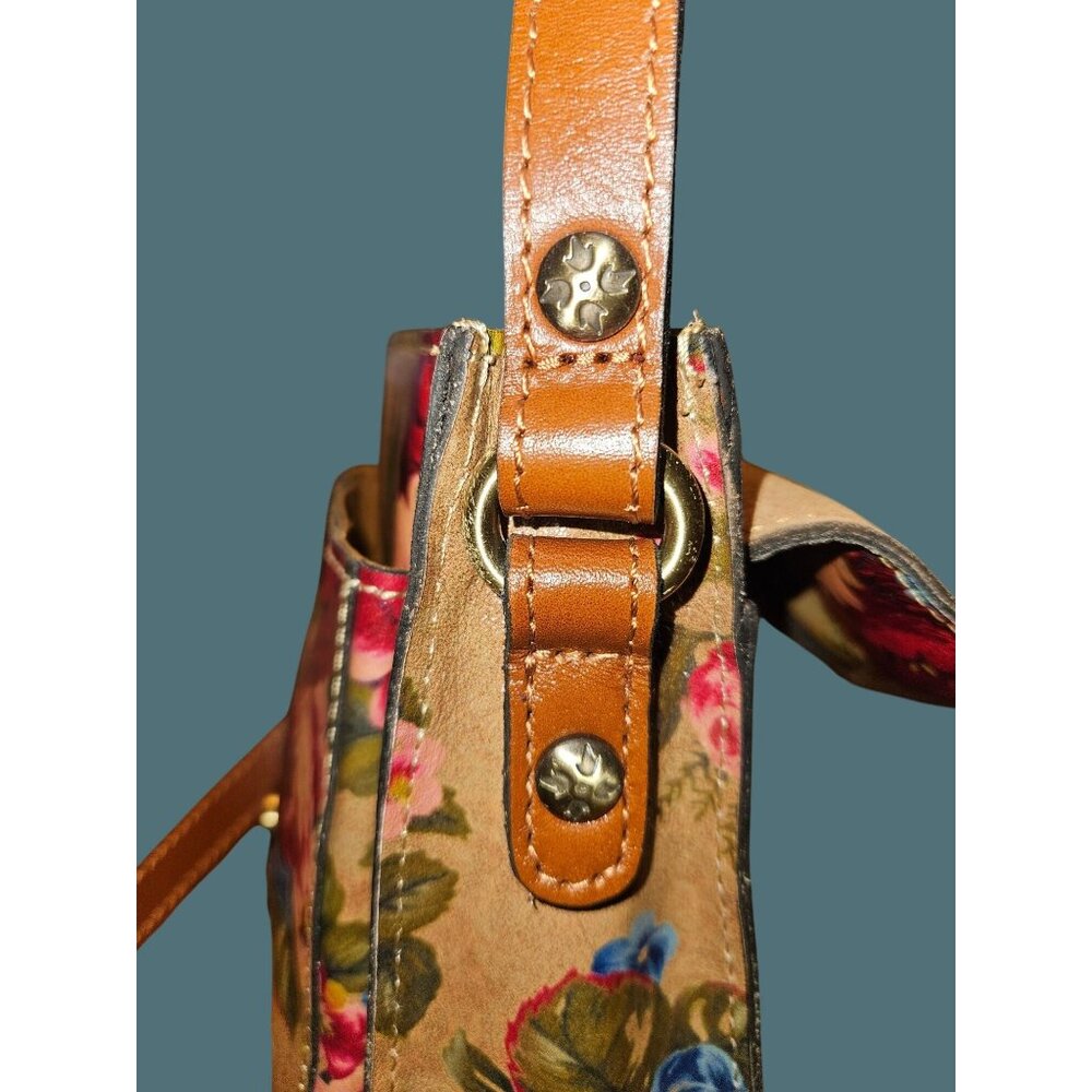 Patricia Nash Leather Cascina Vintage Victorian Garden Crossbody Bag - Picture 13 of 16